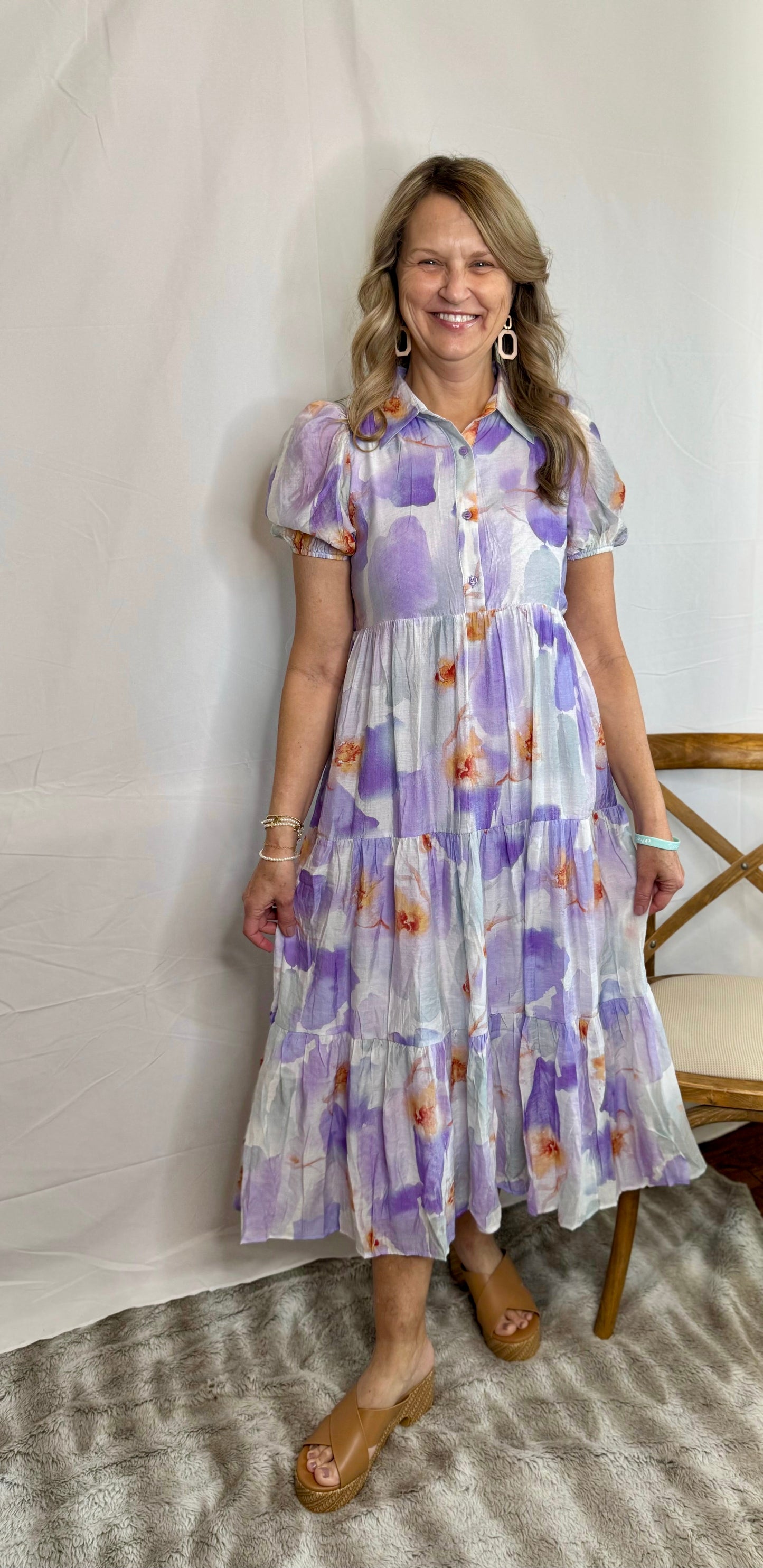 The Water Color Midi Dress