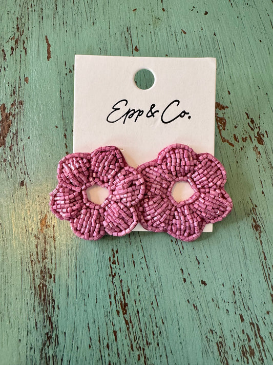 The Purple Flower Studs