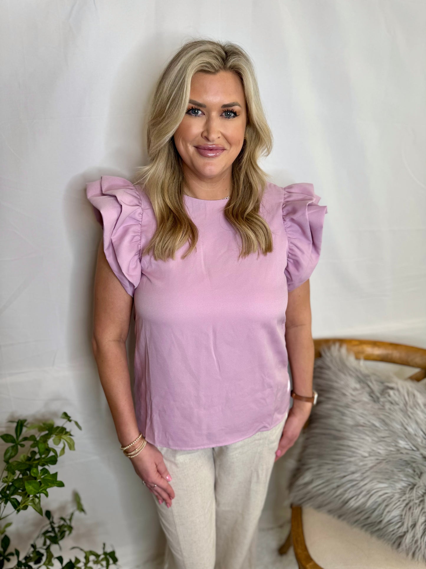 The Puff Sleeve Blouse - Lavender