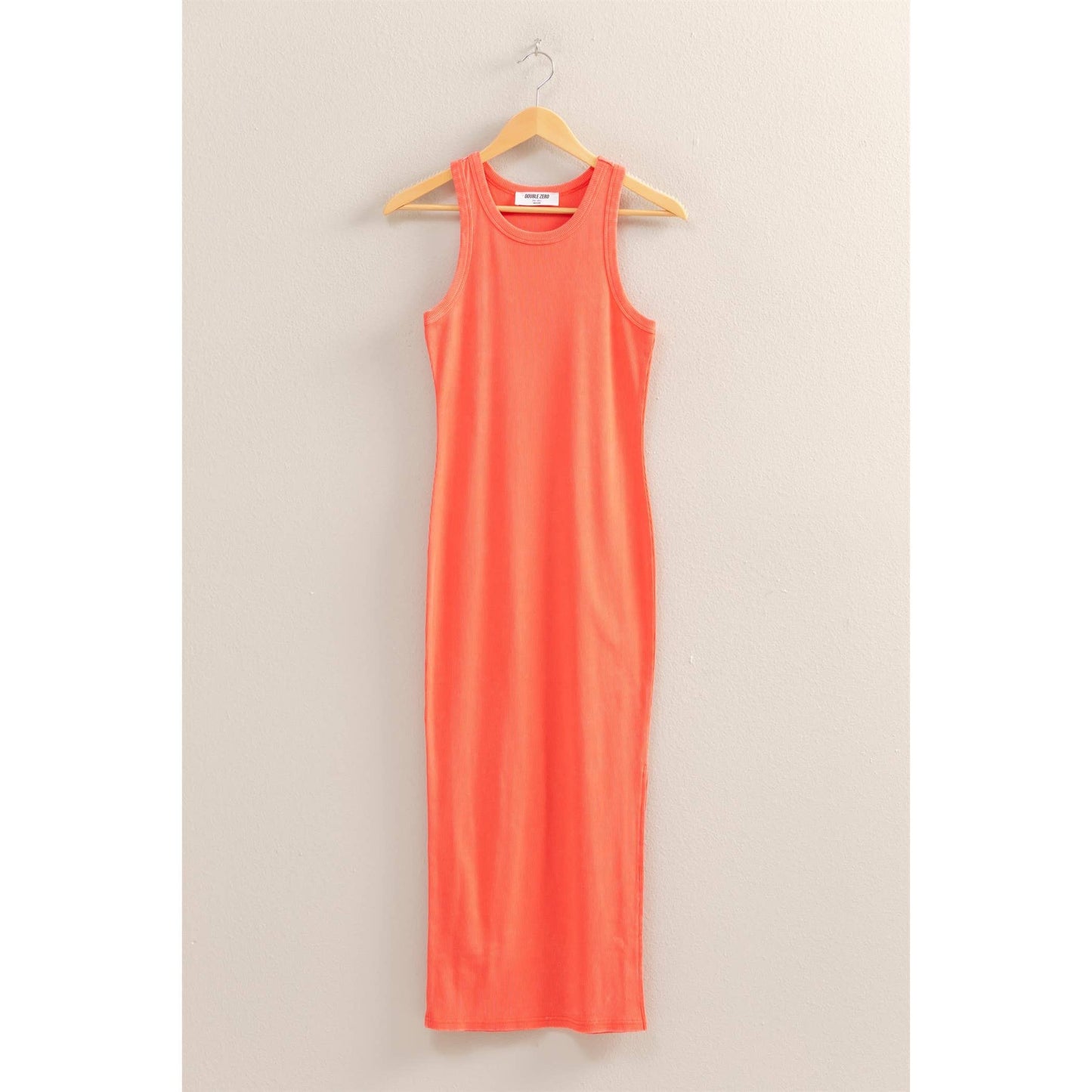 The Acid Washed Ribbed Midi Tank Dress