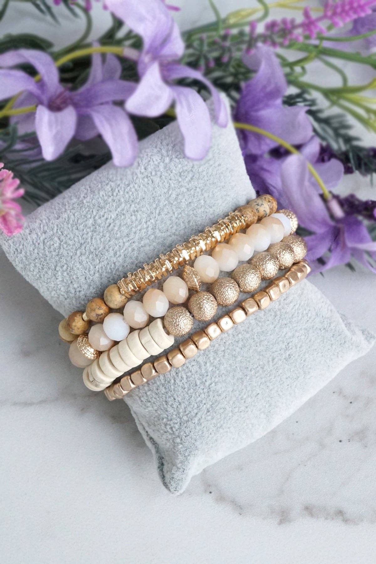 The Brown Beaded Stack